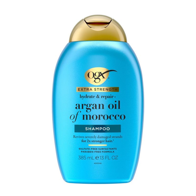 slide 2 of 10, OGX Hydrate & Repair + Argan Oil of Morocco Extra Strength Shampoo for Dry, Damaged Hair - 13 fl oz, 13 fl oz