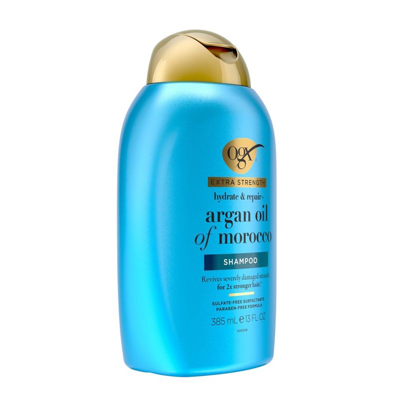 slide 4 of 10, OGX Hydrate & Repair + Argan Oil of Morocco Extra Strength Shampoo for Dry, Damaged Hair - 13 fl oz, 13 fl oz