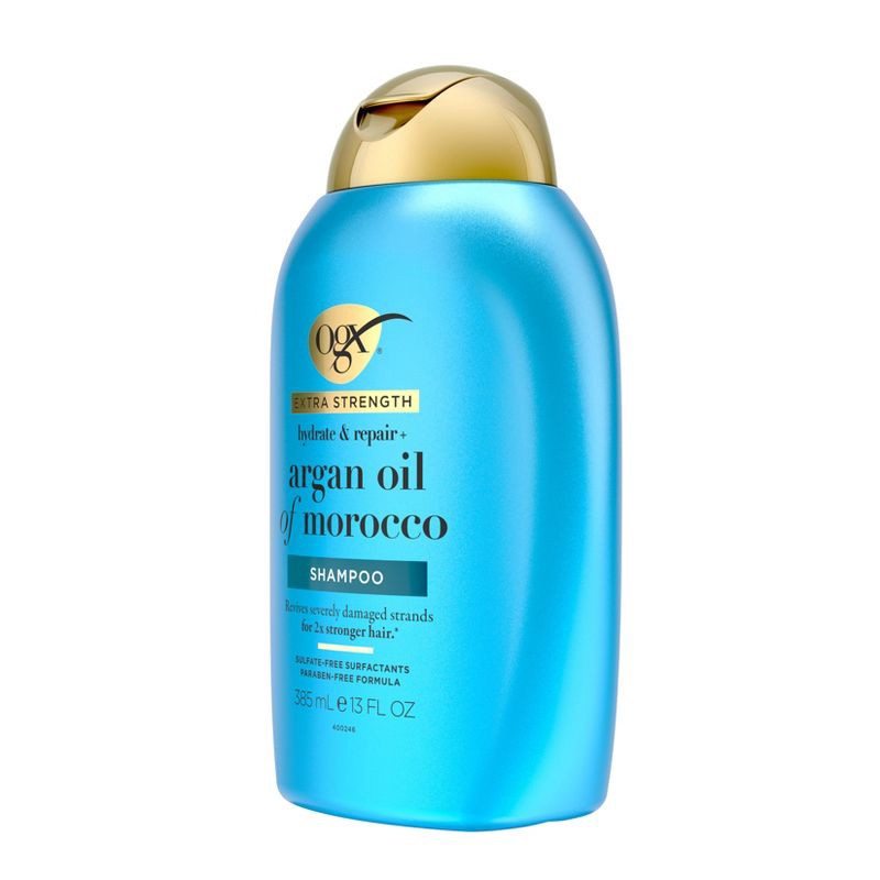 slide 5 of 10, OGX Hydrate & Repair + Argan Oil of Morocco Extra Strength Shampoo for Dry, Damaged Hair - 13 fl oz, 13 fl oz