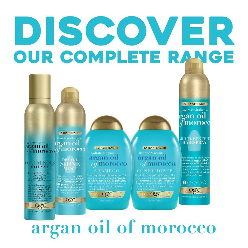 slide 9 of 10, OGX Hydrate & Repair + Argan Oil of Morocco Extra Strength Shampoo for Dry, Damaged Hair - 13 fl oz, 13 fl oz