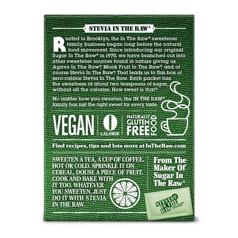 slide 2 of 7, Stevia In The Raw Zero Calorie Sweetener Packets - 100ct/3.5oz, 100 ct; 3.5 oz