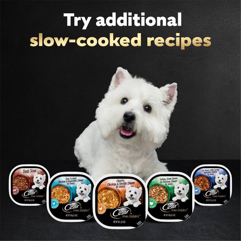 slide 8 of 12, Cesar Home Delights Chicken, Carrot, Pea and Vegetables Flavor Small Breed Wet Dog Food - 3.5oz, 3.5 oz