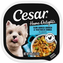 Cesar Home Delights Chicken, Carrot, Pea and Vegetables Flavor Small Breed Wet Dog Food - 3.5oz