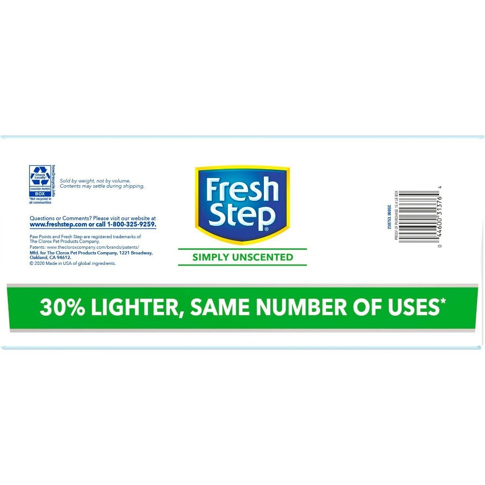 slide 5 of 8, Fresh Step Lightweight Multi-Cat Unscented Clumping Cat Litter, 15.4 lb