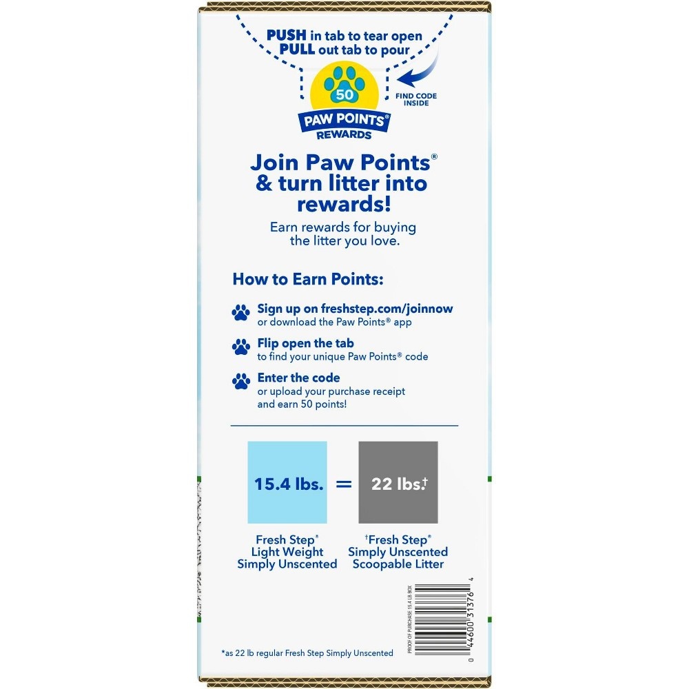 slide 6 of 8, Fresh Step Lightweight Multi-Cat Unscented Clumping Cat Litter, 15.4 lb