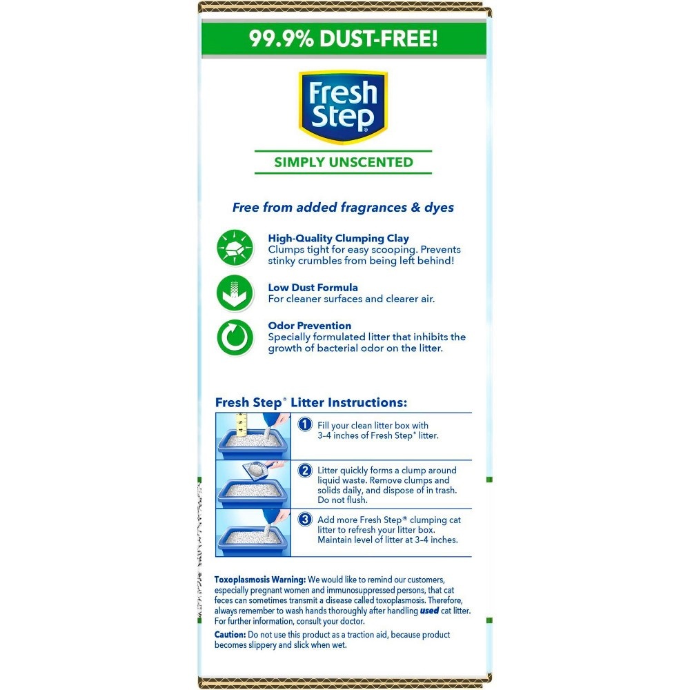 slide 7 of 8, Fresh Step Lightweight Multi-Cat Unscented Clumping Cat Litter, 15.4 lb