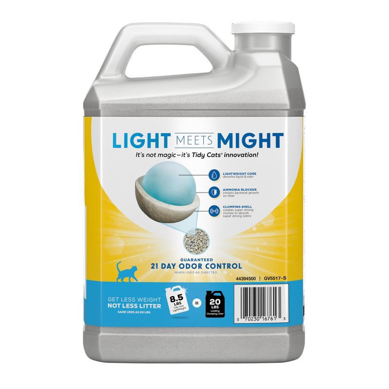 slide 2 of 9, Purina Tidy Cats Lightweight Low Dust Clumping Scoop Cat & Kitty Litter with Glade Tough Odor Solutions for Multiple Cats - 8.5lbs, 8.5 lb