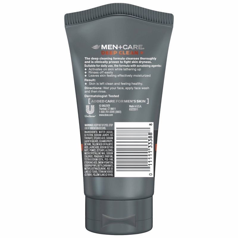 slide 2 of 6, Dove Men+Care Deep Clean + Facial Cleanser Exfoliating Face Wash - 5oz, 5 oz