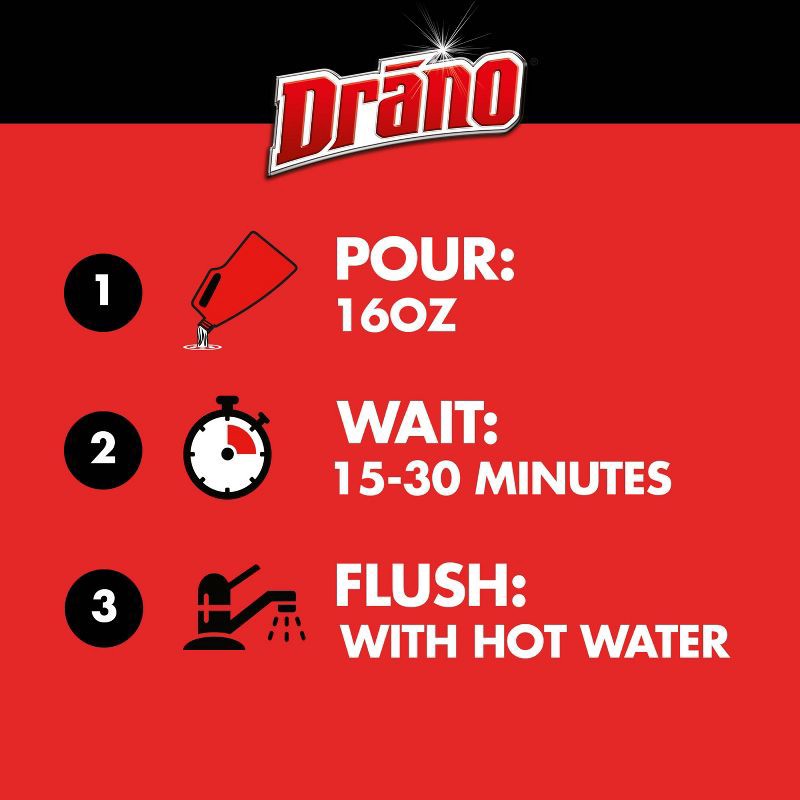 slide 6 of 10, Drano Max Gel Drain Cleaner and Clog Remover - 80 fl oz/2ct, 80 fl oz, 2 ct