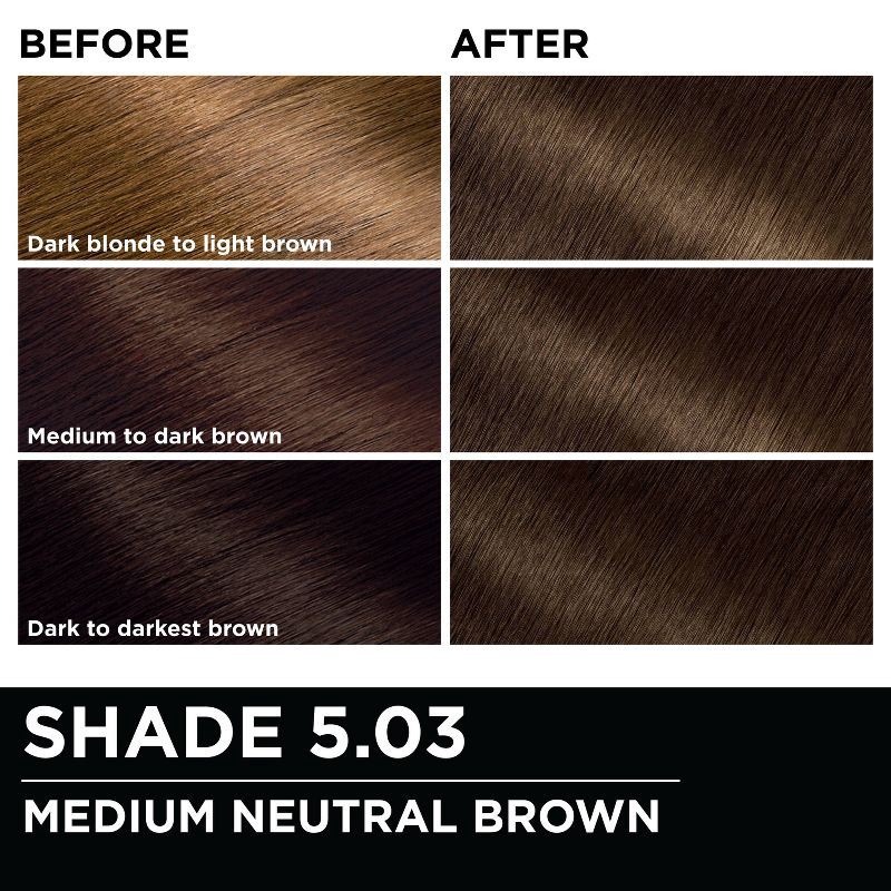 slide 5 of 9, Garnier Olia Brilliant Color - 5.03 Medium Neutral Brown, 1 ct