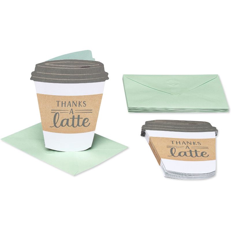 slide 2 of 4, Carlton Cards 10ct Thank You Cards Latte, 10 ct