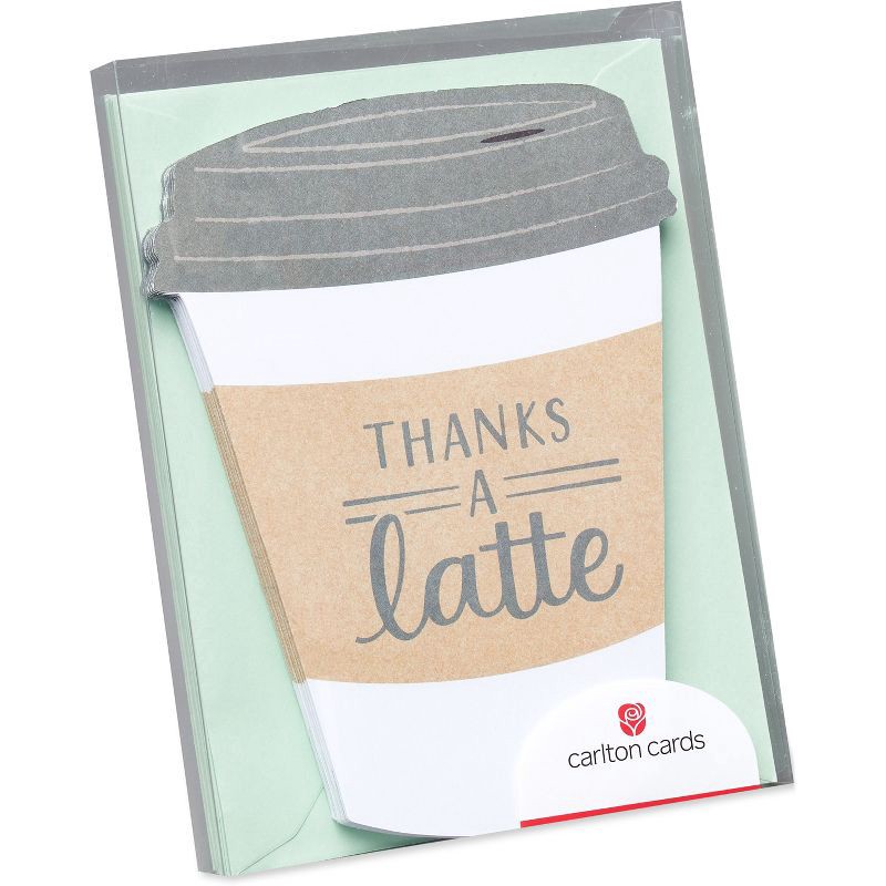 slide 3 of 4, Carlton Cards 10ct Thank You Cards Latte, 10 ct