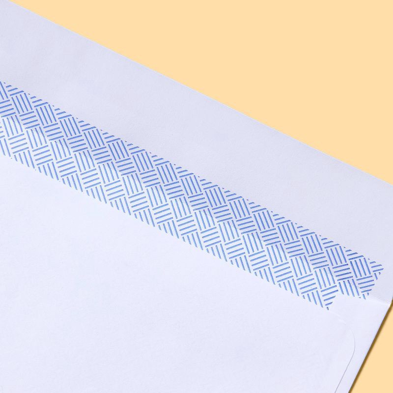 slide 2 of 3, 125ct 4" x 9.5" Security Envelopes White - up&up™: Business Mailing, Letter, Legal, Gummed Flap, Paper, 125 Pack, 125 ct, 125 ct