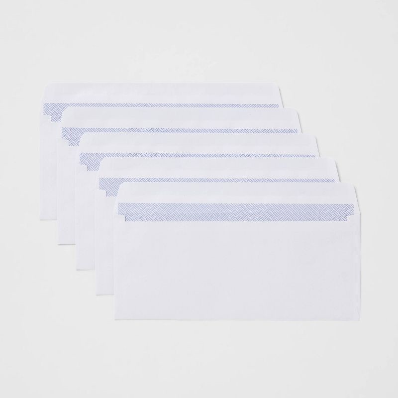 slide 3 of 3, 125ct 4" x 9.5" Security Envelopes White - up&up™: Business Mailing, Letter, Legal, Gummed Flap, Paper, 125 Pack, 125 ct, 125 ct