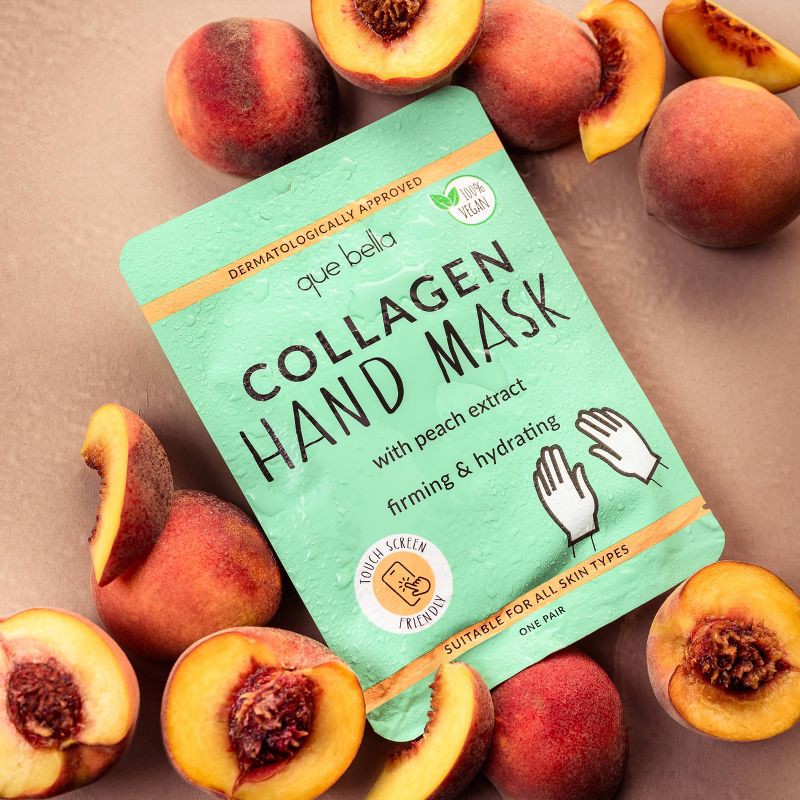 slide 3 of 6, Que Bella Collagen Hand Mask - 0.5oz, 0.5 oz
