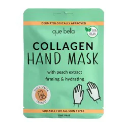Que Bella Collagen Hand Mask - 0.5oz: Moisturizing, Vegan, Contains Shea Butter, Artificial Fragrance-Free