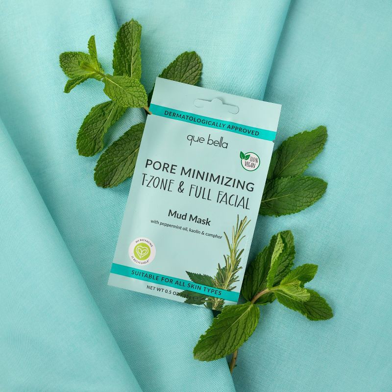 slide 2 of 6, Que Bella Pore Minimizing Mud Mask - 0.5oz, 0.5 oz