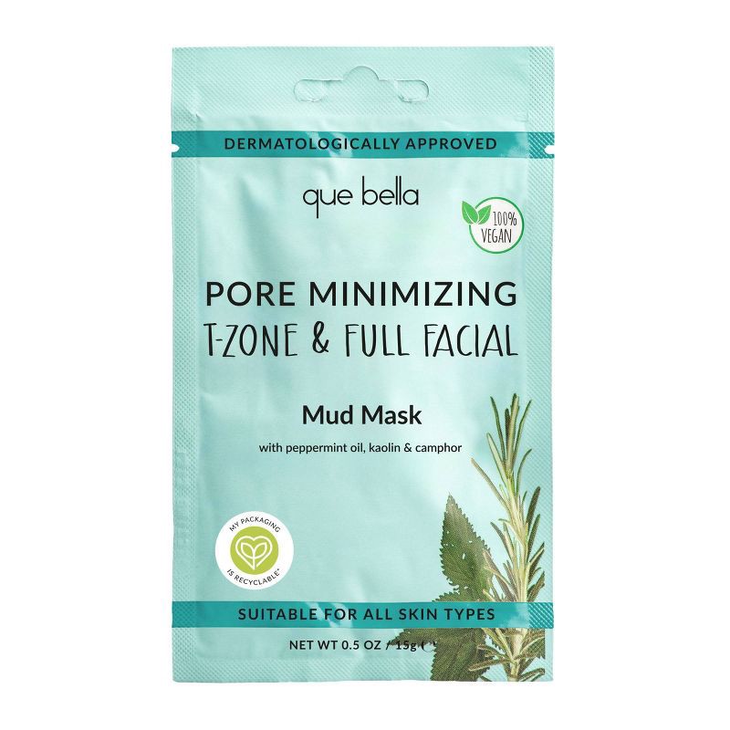 slide 1 of 6, Que Bella Pore Minimizing Mud Mask - 0.5oz, 0.5 oz