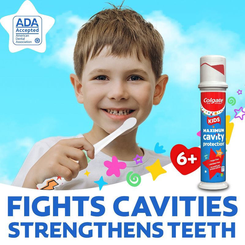 slide 5 of 11, Colgate Kids' Maximum Cavity Protection Fluroide Toothpaste Pump - 4.4oz, 4.4 oz