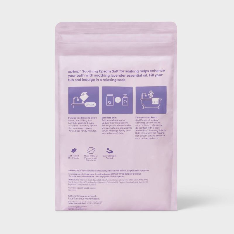 slide 3 of 4, Soothing Epsom Salt with Lavender - 48oz - up&up™, 48 oz