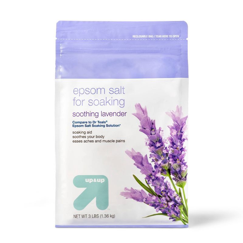 slide 1 of 4, Epsom Soothing Lavender Bath Salt for Soaking - 48oz - up & up™, 48 oz
