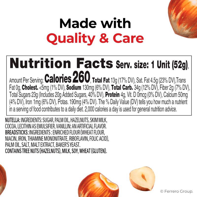 slide 2 of 9, Nutella & Go! Hazelnut Spread & Breadsticks - 1.8oz/4pk, 4 ct; 1.8 oz
