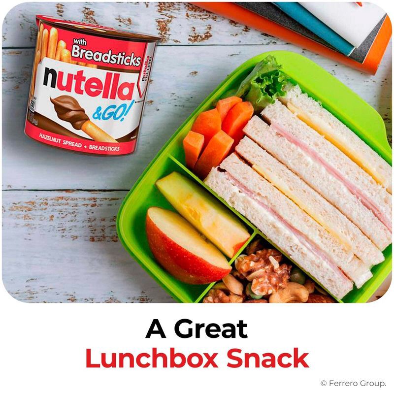 slide 6 of 9, Nutella & Go! Hazelnut Spread & Breadsticks - 1.8oz/4pk, 4 ct; 1.8 oz