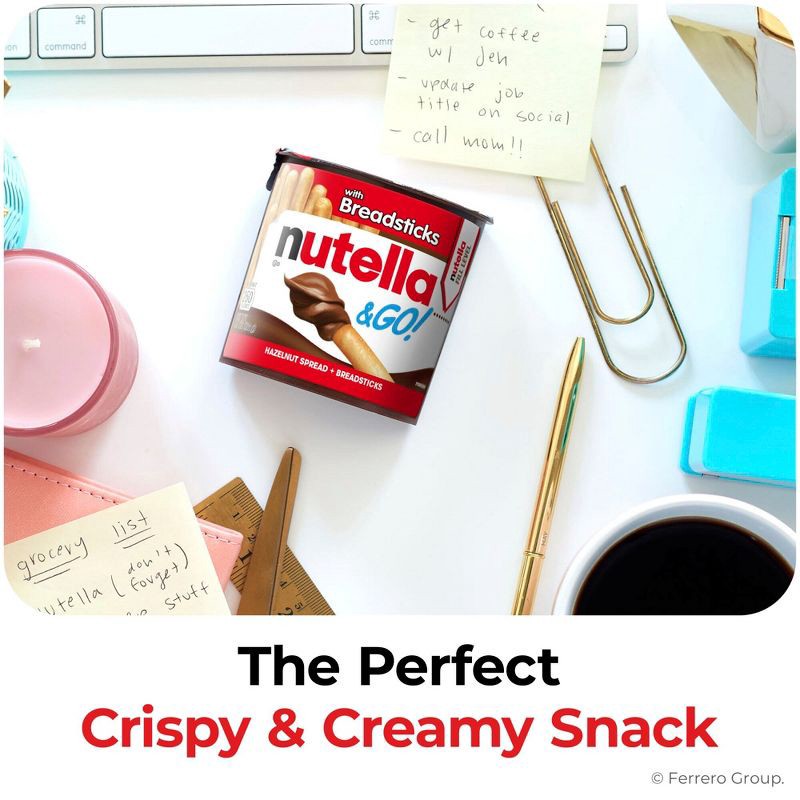 slide 7 of 9, Nutella & Go! Hazelnut Spread & Breadsticks - 1.8oz/4pk, 4 ct; 1.8 oz