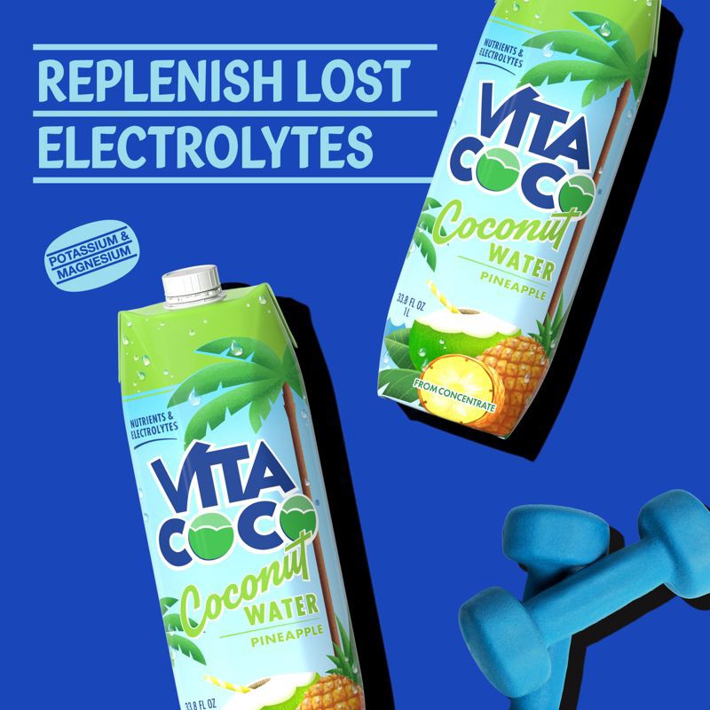 slide 5 of 8, Vita Coco Pineapple Coconut Water - 1 L (33.8 fl oz)Carton, 1 liter