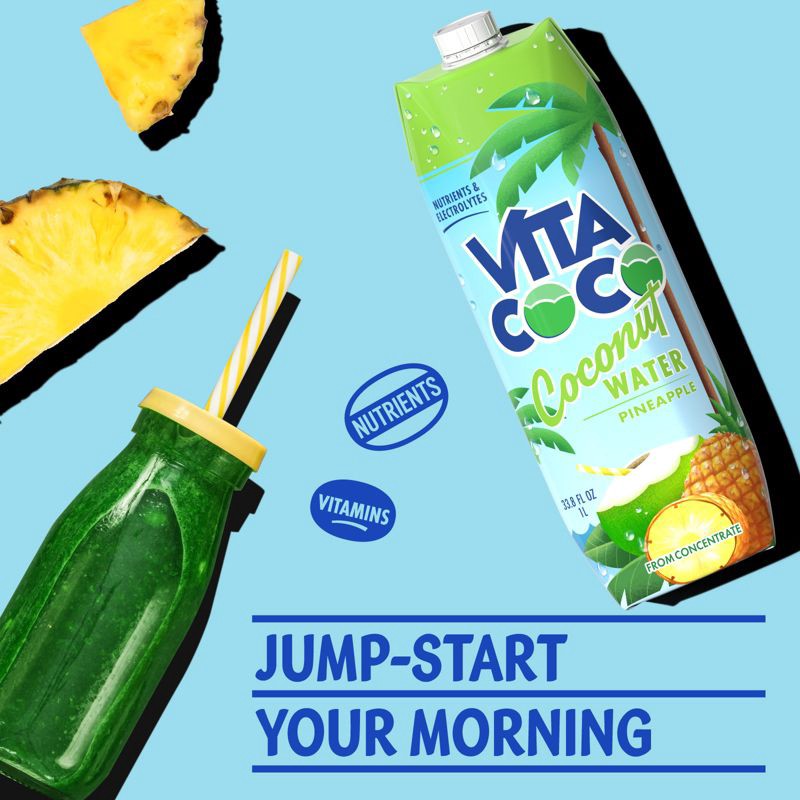slide 6 of 8, Vita Coco Pineapple Coconut Water - 1 L (33.8 fl oz)Carton, 1 liter