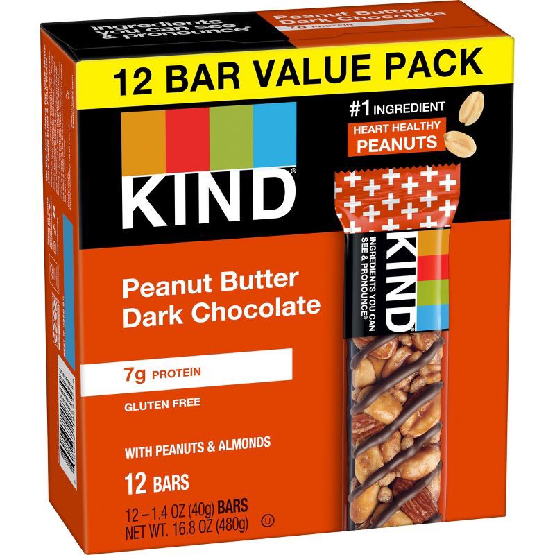 slide 3 of 6, KIND Protein Bars Peanut Butter Dark Chocolate + Protein Nutrition Snacks - 12ct, 12 ct