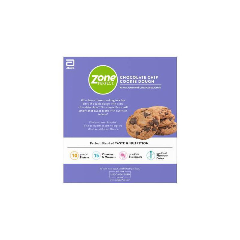 slide 6 of 7, Zone Perfect ZonePerfect Protein Bar Chocolate Chip Cookie Dough - 10 ct/15.8oz, 10 ct, 15.8 oz