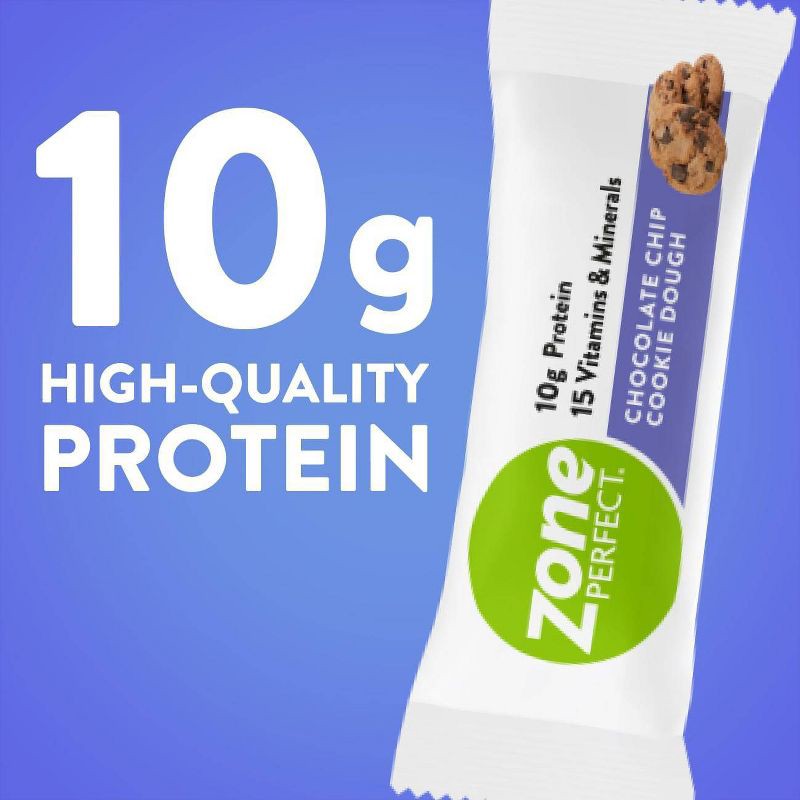 slide 3 of 7, Zone Perfect ZonePerfect Protein Bar Chocolate Chip Cookie Dough - 10 ct/15.8oz, 10 ct, 15.8 oz