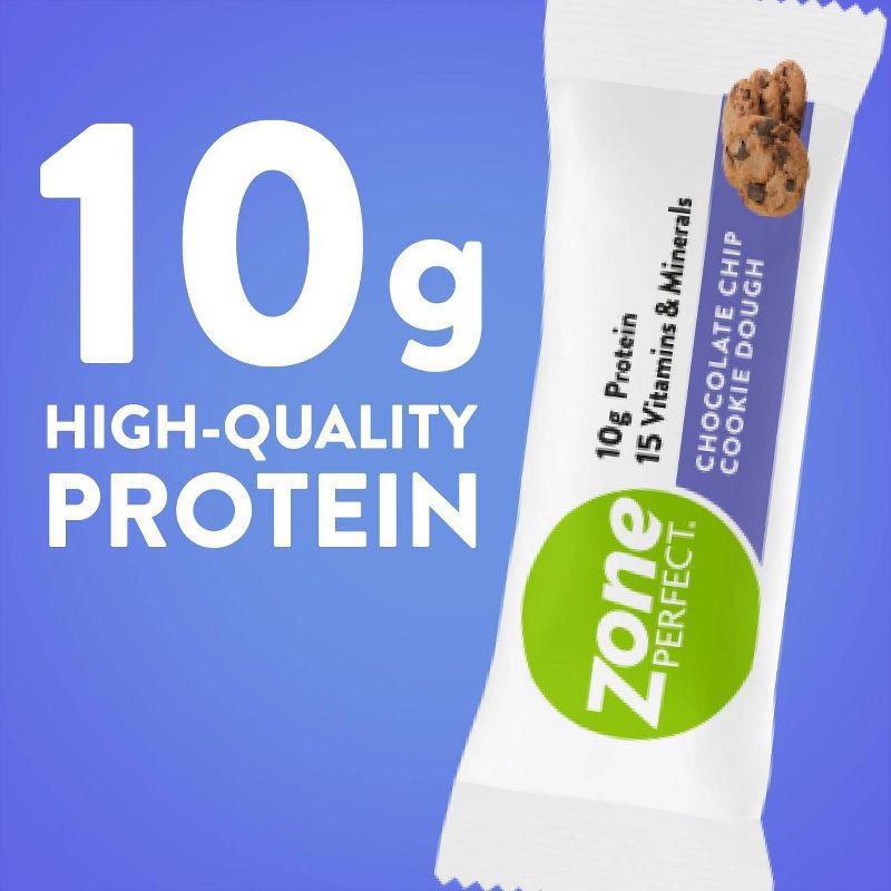 slide 5 of 7, Zone Perfect ZonePerfect Protein Bar Chocolate Chip Cookie Dough - 10 ct/15.8oz, 10 ct, 15.8 oz