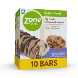 Zone Perfect ZonePerfect Protein Bar Chocolate Chip Cookie Dough - 10 ct/15.8oz
