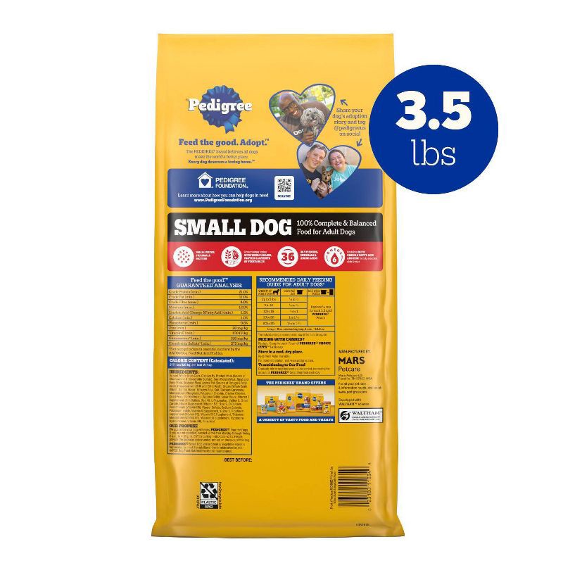slide 8 of 14, Pedigree Grilled Steak and Vegetable Flavor Small Dog Dry Dog Food - 3.5lbs, 3.5 lb
