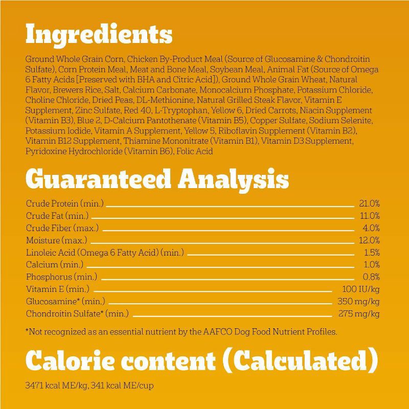 slide 9 of 14, Pedigree Grilled Steak and Vegetable Flavor Small Dog Dry Dog Food - 3.5lbs, 3.5 lb