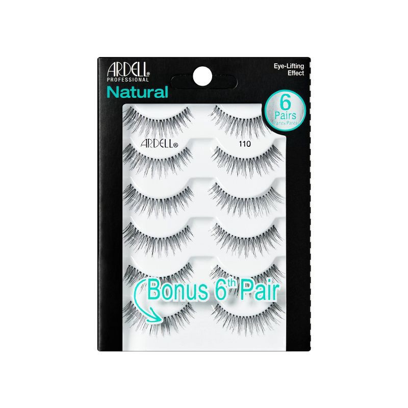 slide 1 of 5, Ardell Professional Natural 110 Eyelash Multipack - Black - 6pc, 6 ct