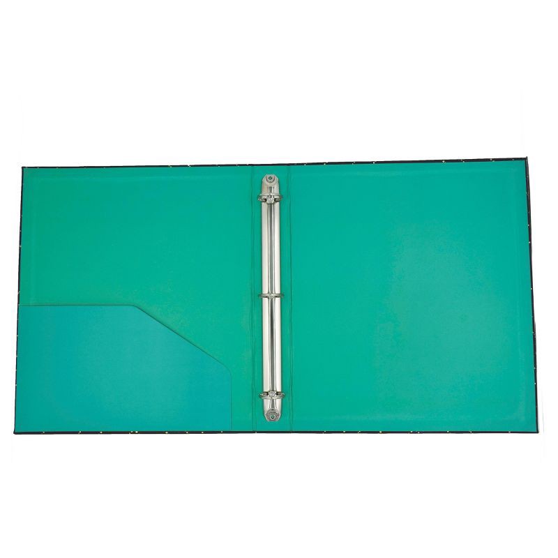 slide 3 of 5, 220 Sheet 1" Ring Binder Chevron Black/Gold - greenroom: Multicolor Hard Cover, 175 Sheet Capacity, Round Rings, 220 sheets, 175 sheets