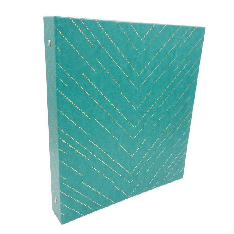 slide 4 of 5, 220 Sheet 1" Ring Binder Chevron Black/Gold - greenroom: Multicolor Hard Cover, 175 Sheet Capacity, Round Rings, 220 sheets, 175 sheets