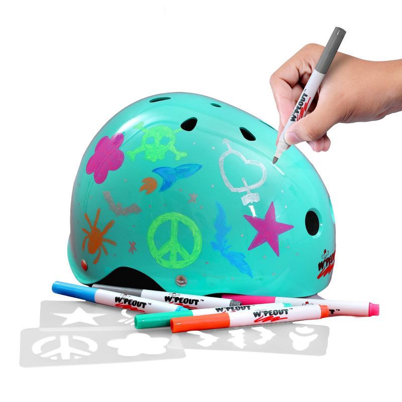 slide 2 of 6, Wipeout Dry Erase Kids' 8+ Helmet - Teal, 1 ct