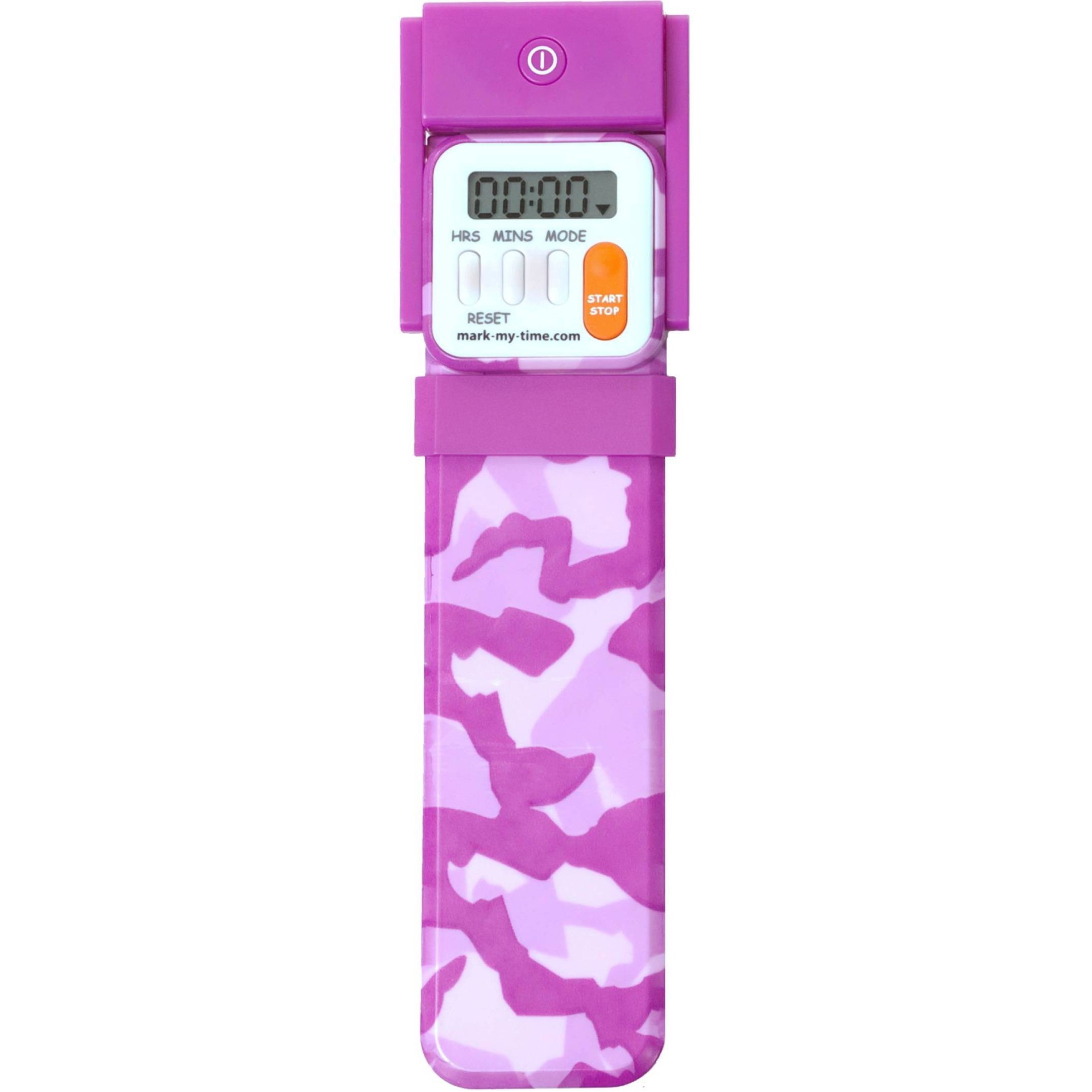 slide 1 of 6, WITHit Pink Camouflage Timer Booklight LED, 1 ct