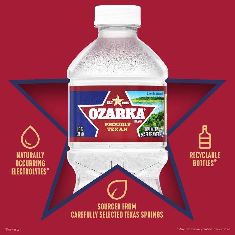 slide 6 of 10, Ozarka Brand 100% Natural Spring Water - 12pk/12 fl oz Bottles, 12 ct; 12 fl oz