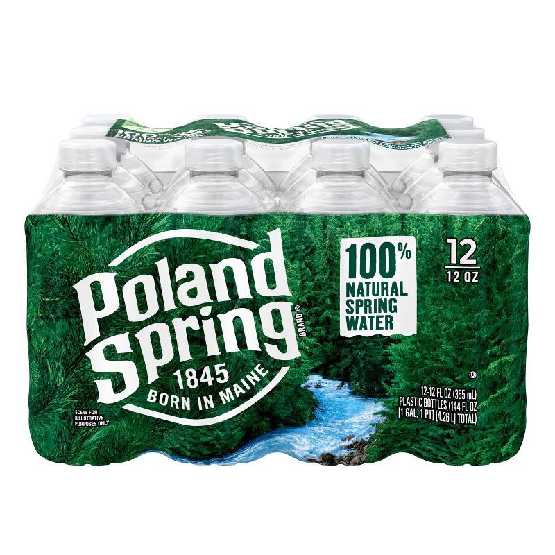 slide 8 of 10, Poland Spring Brand 100% Natural Spring Water - 12pk/12 fl oz Bottles, 12 ct; 12 fl oz