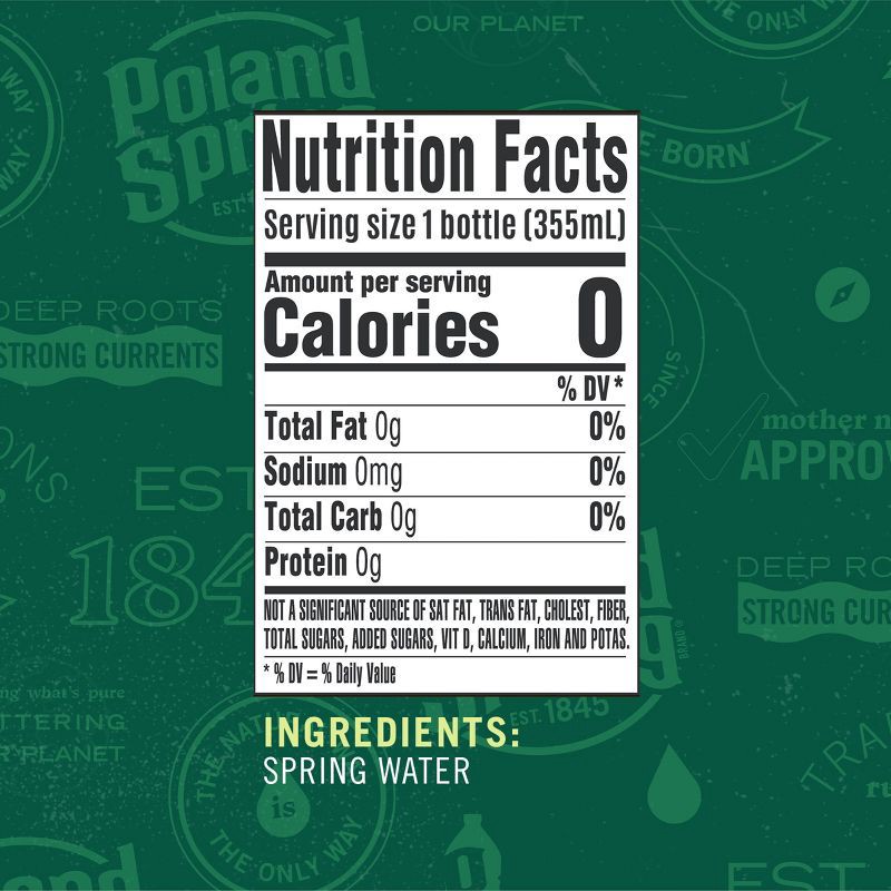 slide 9 of 10, Poland Spring Brand 100% Natural Spring Water - 12pk/12 fl oz Bottles, 12 ct; 12 fl oz