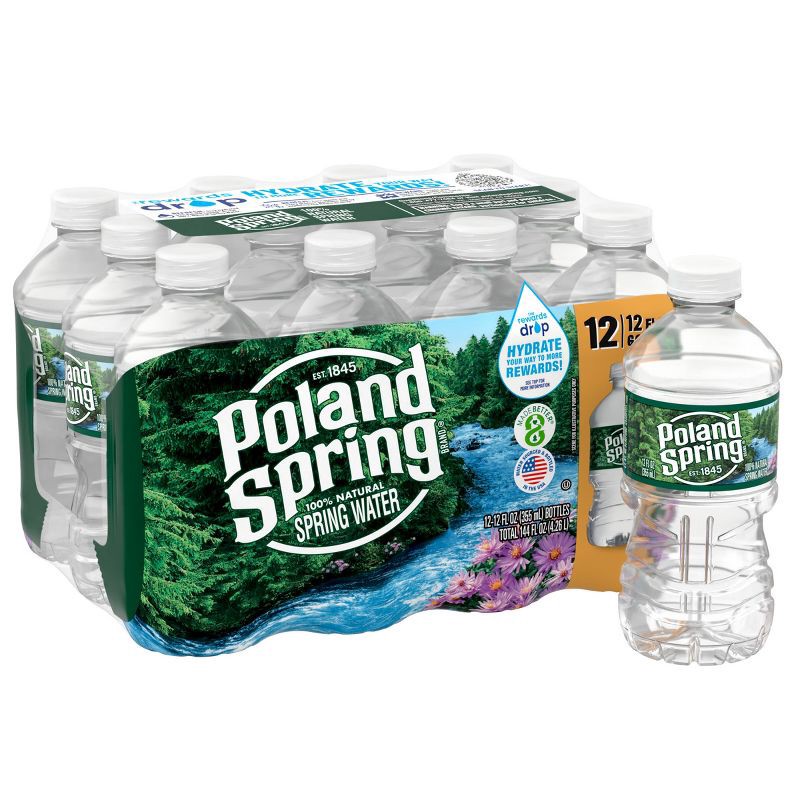 slide 1 of 10, Poland Spring Brand 100% Natural Spring Water - 12pk/12 fl oz Bottles, 12 ct; 12 fl oz