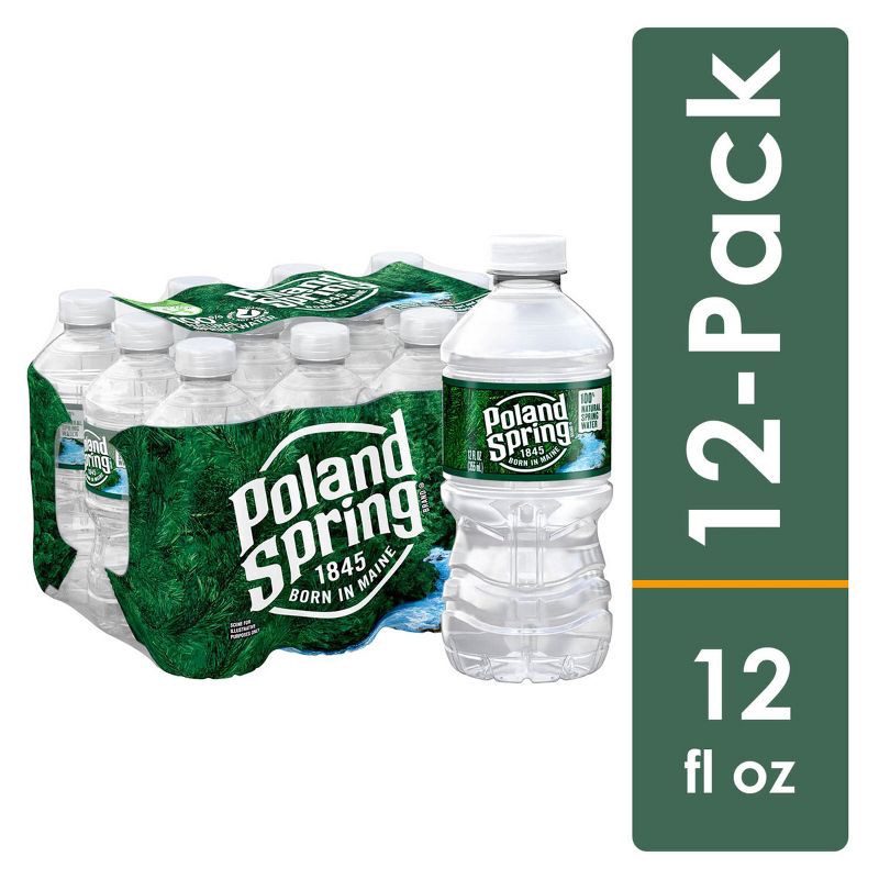 slide 1 of 10, Poland Spring Maine Spring Water - 12 Pack/12 Fl Oz Bottles, 12 ct; 12 fl oz