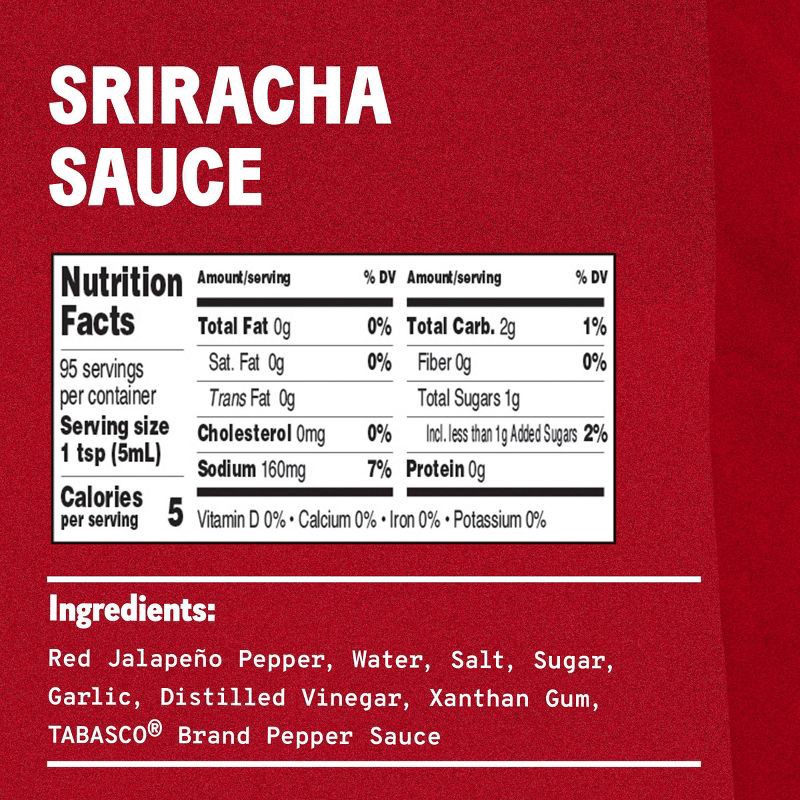 slide 6 of 8, TABASCO Sriracha Sauce - 20oz, 20 oz