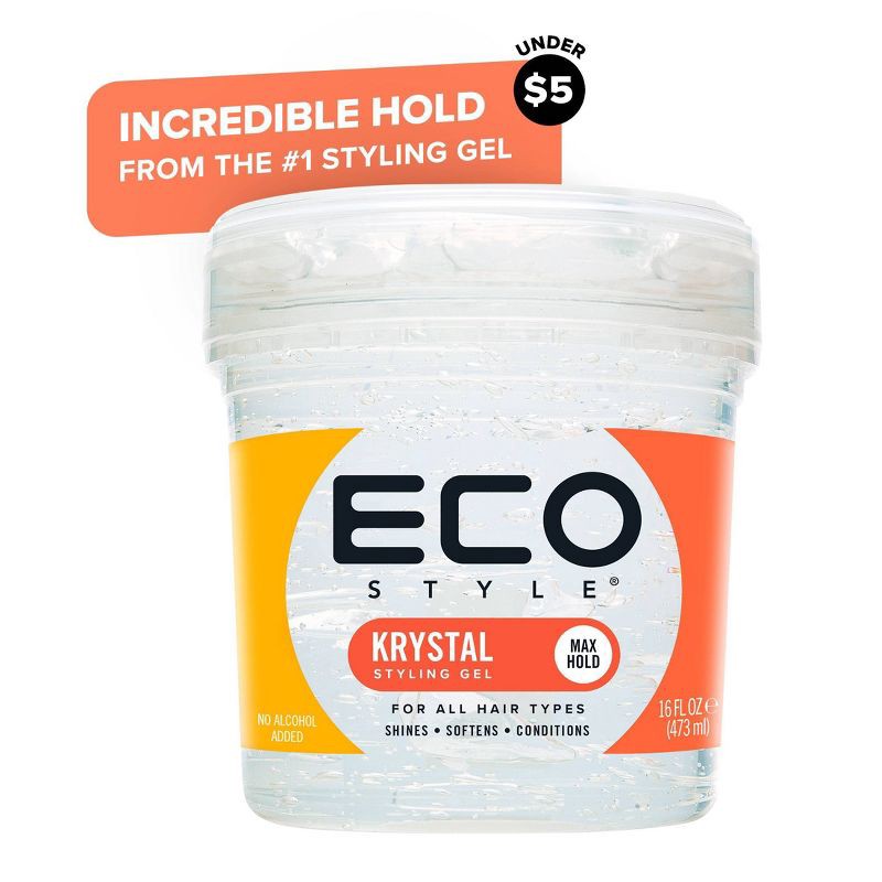 slide 2 of 5, ECO STYLE Professional Styling Gel Krystal - 16 fl oz, 16 fl oz