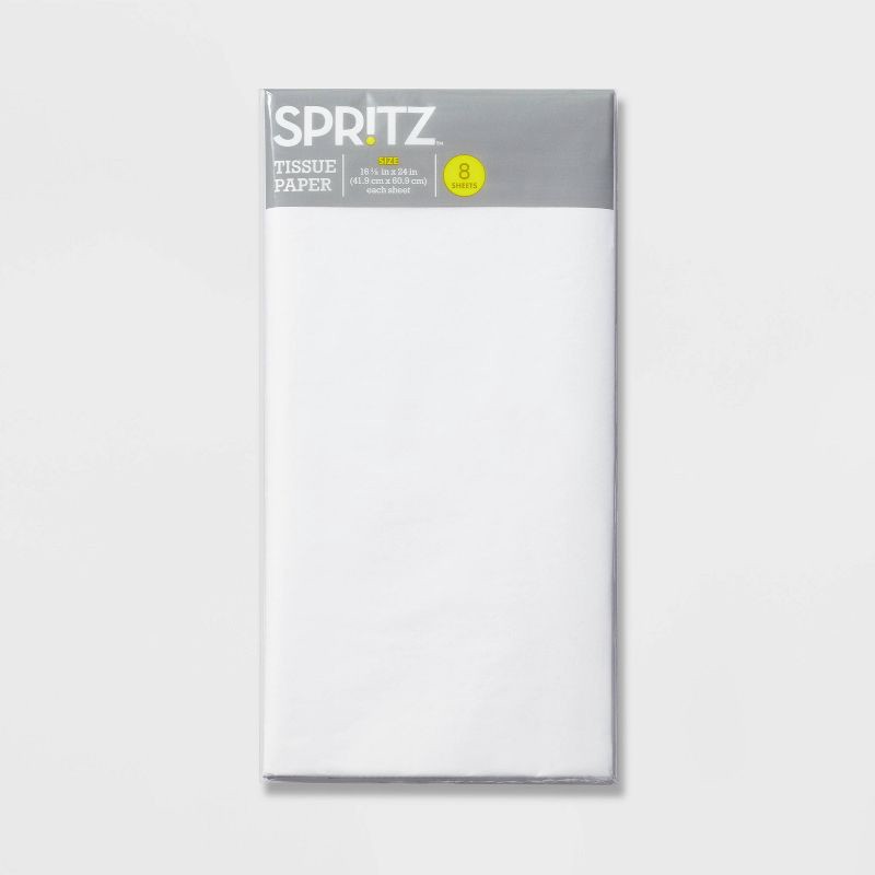 Solid Tissue Paper - White - 8 Sheets